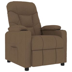 vidaXL Massagesessel Braun Stoff
