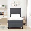 vidaXL Boxspringbett Dunkelgrau und Wei&szlig; 90 x 190 cm Cordstoff