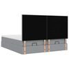 vidaXL Ottoman-Bett mit Matratzen Hellgrau 160x200 cm Stoff