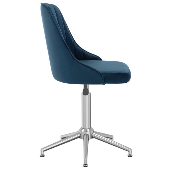 vidaXL Esszimmerstuhl Drehbar Blau Samt
