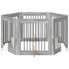 vidaXL Hundetor mit St&auml;ndern 6 pcs Graues Sonoma 80 x 80 cm