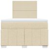vidaXL Boxspringbett mit Matratze Creme 120x200 cm Stoff