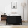 vidaXL Bettrahmen mit Matratze Schwarz 90 x 200 cm Stoff