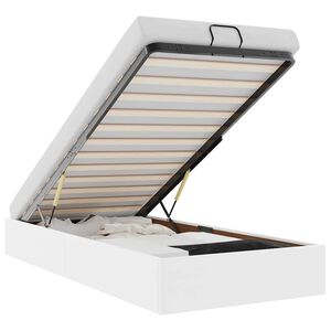 vidaXL Ottoman-Bett ohne Matratze Wei&szlig; 100x200 cm Kunstleder