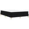 vidaXL Boxspringbett mit Matratze Schwarz 140 x 200 cm Stoff