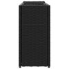 vidaXL Pflanzk&uuml;bel mit 2 T&ouml;pfen 2 Stk. Schwarz 90x20x40 cm Poly Rattan