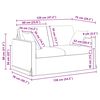 vidaXL Sofa Blau Gesamtabmessungen: 138 x 78 x 80 cm (B x T x H) Samt