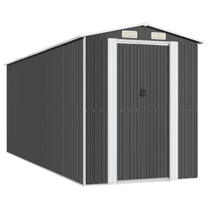 vidaXL Ger&auml;teschuppen Anthrazit 192x523x223 cm Verzinkter Stahl