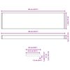 vidaXL Fensterbank Braunes Holz 60 x 25 x 4,5 cm PVC