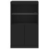 vidaXL Sideboard mit LED-Leuchten Schwarz 60,5x37x100 cm