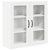 vidaXL Wandglas-Schrank PORTO Wei&szlig; 80 x 31 x 80 cm Holzwerkstoff
