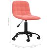 vidaXL Esszimmerst&uuml;hle 2 Stk. Drehbar Rosa Samt