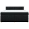 vidaXL Boxspringbett mit Matratze Schwarz 180x200 cm Stoff