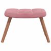 vidaXL Schaukelstuhl mit Hocker Samt Rosa
