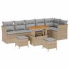 vidaXL Gartensofa-set 8 stk. Beige Poly-Rattan