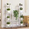 vidaXL Blumenst&auml;nder mit Rollen 94,5x24,5x91,5 cm Wei&szlig; Eisen