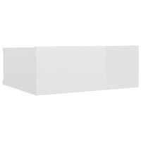 vidaXL Hängender Nachttisch Hochglanz-Weiß 40x30x15 cm Holzwerkstoff