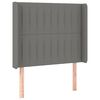 vidaXL Boxspringbett mit Matratze & LED Dunkelgrau 90x190 cm Stoff