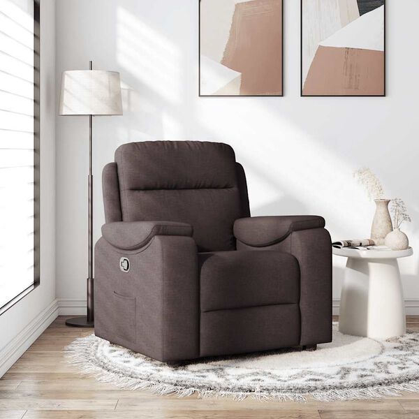 vidaXL Relaxsessel Dunkelbraun Stoff