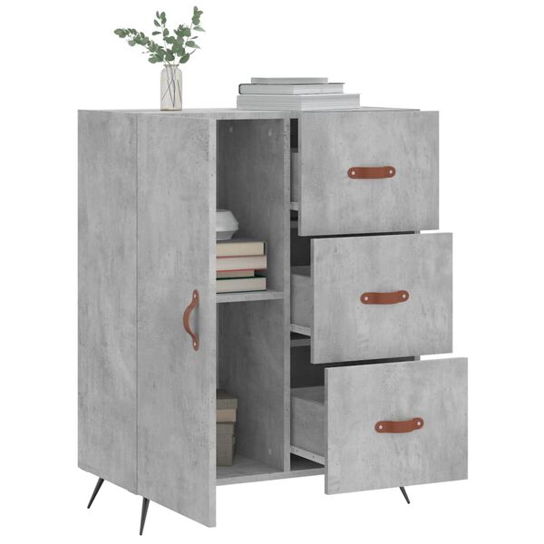 vidaXL Sideboard Betongrau 69,5x34x90 cm Holzwerkstoff