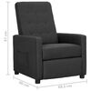vidaXL Relaxsessel Dunkelgrau Stoff