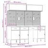 vidaXL Arbeitsschrankset mit Schubladen mit Speicher 10 pcs Rot