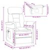 vidaXL Massagesessel mit Kissen Braun 70.5 x 96.5 x 95 cm Kunstleder