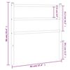 vidaXL Kopfteil Metall Wei&szlig; 90 cm