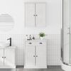 vidaXL Badezimmerm&ouml;bel-Set mit Regal VIGO 2 pcs Wei&szlig; und Antikwei&szlig;