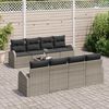 vidaXL Gartensofa-set Grau 55 x 55 x 37 cm Poly-Rattan