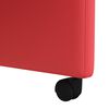 vidaXL Esszimmerst&uuml;hle mit Rollen 2 pcs Rot 58 x 65 x 98 cm Kunstleder