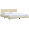 vidaXL Bettgestell ohne Matratze Creme 200x200 cm Stoff