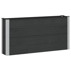 vidaXL Hochbeet Schwarz 150 x 30 x 72 cm WPC und Aluminium