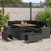 vidaXL Gartensofa-set mit Kissen 8 pcs Schwarz Poly-Rattan