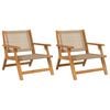 vidaXL gartenm&ouml;bel 2 pcs Beige 67 x 78 x 73 cm Massivholz Akazie