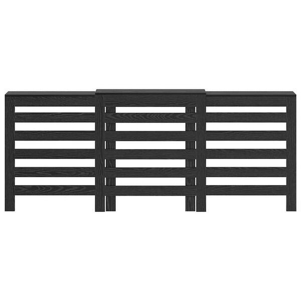 vidaXL Heizk&ouml;rperabdeckung Schwarz Eichen-Optik 205 x 21,5 x 83,5 cm