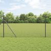 vidaXL Geschwei&szlig;ter Drahtzaun Grau 1 x 50 m