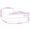 vidaXL Boxspringbett mit Matratze & LED Rosa 120x210 cm Samt