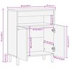 vidaXL Sideboard mit Speicher Akazienbraune Oberfl&auml;che 60 x 33 x 75 cm