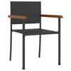 vidaXL 5-tlg. Garten-Essgruppe Poly Rattan Schwarz