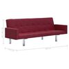 vidaXL Schlafsofa mit Armlehnen Weinrot Polyester