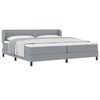 vidaXL Boxspringbett mit Matratze Hellgrau 200 x 200 cm Stoff