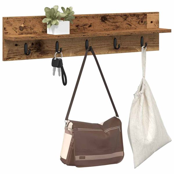 vidaXL Wandmontierter nachttisch Altholz 80 x 10,5 x 18 cm