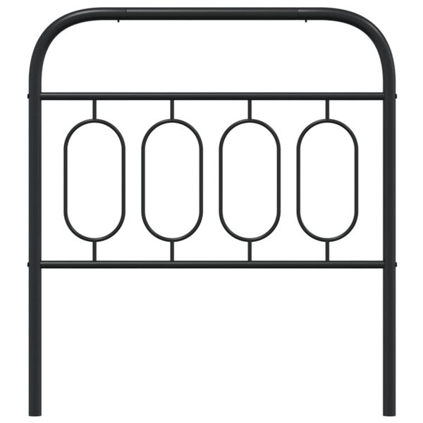 vidaXL Kopfteil Metall Schwarz 80 cm