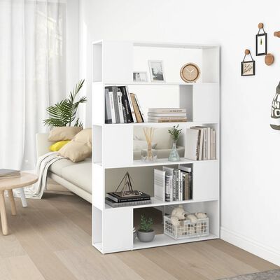 vidaXL Bücherregal Raumteiler Weiß 100x24x155 cm Holzwerkstoff