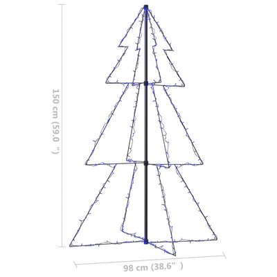 vidaXL Weihnachtsbaum in Kegelform 200 LEDs Indoor Outdoor 98x150 cm