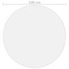 vidaXL Tischfolie Transparent &Oslash; 100 cm 1,6 mm PVC