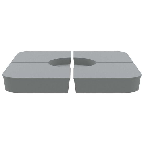 vidaXL 4-tlg. Kreuzfuß-Schirmständer-Set 100 kg PP