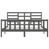 vidaXL Massivholzbett Grau Kiefer 200x200 cm