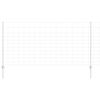 vidaXL Zaun mit Pfosten Silber 1,2 x 50 m Stahl